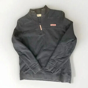 Vineyard Woman’s Pullover Collard Quarter Zip Navy Blue Sweater Medium‎